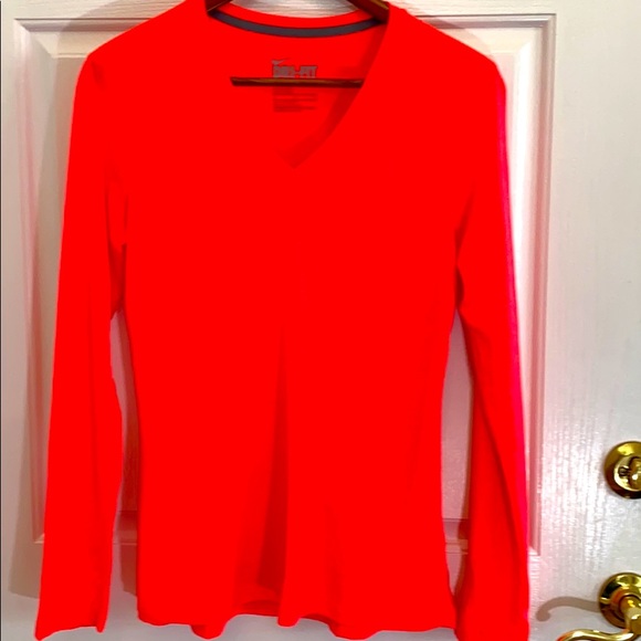 Nike Dri Fit Bright Orange Shirt. Size M